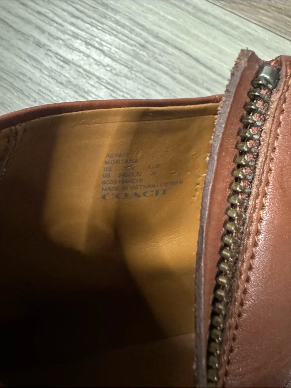 Coach Montana Ankle Boots Brown Leather Pointed Toe Size 9B 39